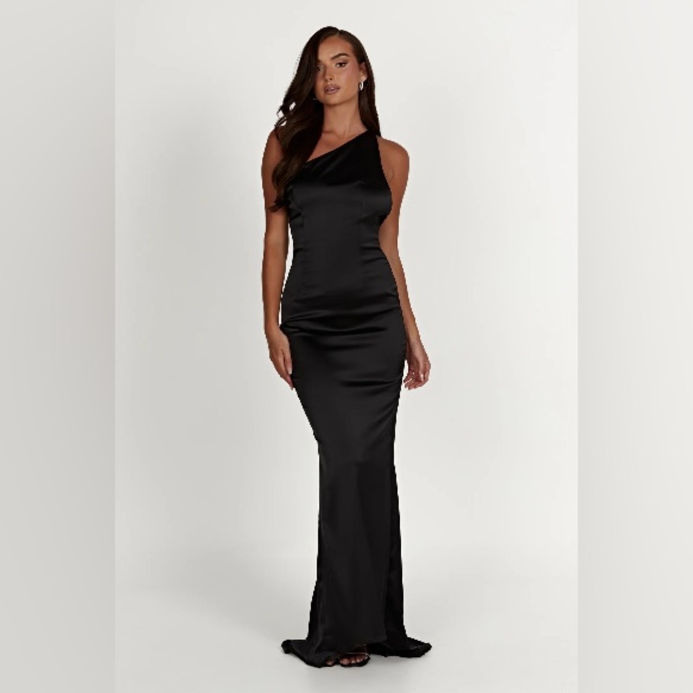 Meshki Harper One Shoulder Gown in Black - Size XS